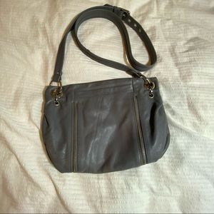 Junior Drake Grey Leather Crossbody